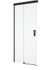 Ronal Sanswiss wejście narożne rozsuwane dwuczęściowe lewe 100x200 cm, szkło przezroczyste, profile BLACK LINE czarny mat CAE2G1000607